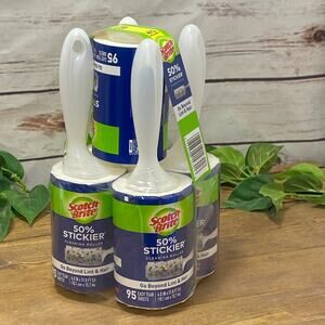 3M Scotch Brite Go Beyond Lint Hair Cleaning Rollers 5 Pack 95 Sheets 475 Total